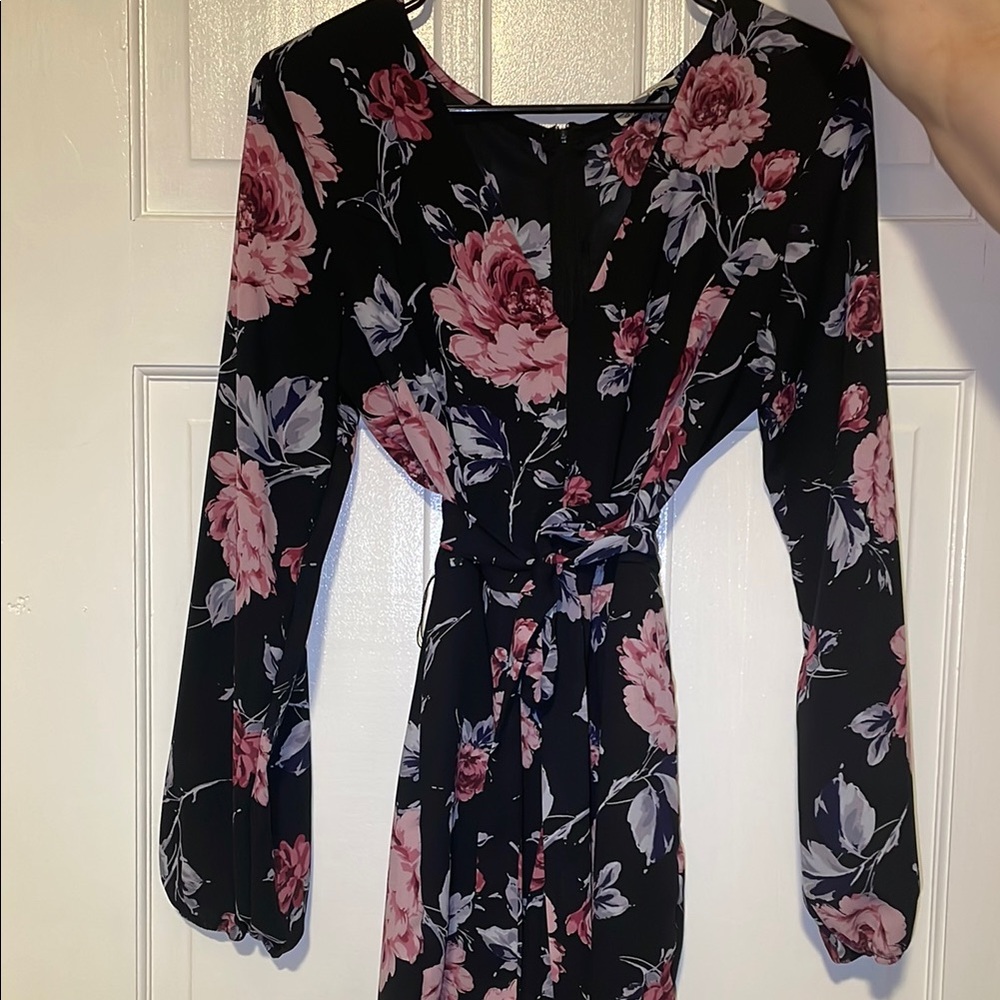 Floral long sleeve romper
